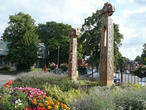 Sandbach - Wooden Celtic Crosses